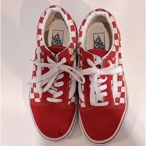 Kids Red Check Vans